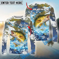 BlueJose Walleye Fishing Hooked On Victory Custom Name & Team Name 3D Shirts