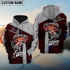 BlueJose Personalized Fishing Red Windbreaker Jacket