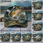 BlueJose Fishing Camo Predator Fish Design Personalized Cap (13 Breeds)