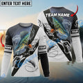BlueJose Musky Fishing Target Locked Custom Name & Team Name 3D Shirts
