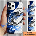 BlueJose Bass Fishing Dark Blue Skin Sport Personalized Name Phone Case