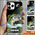 BlueJose Classic Bass Fishing Skin Personalized Name Phone Case