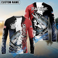 BlueJose Salmon Fishing Paint Scratch American Flag scratch Sport Custom Name & Team Name 3D Shirts