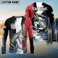 BlueJose Marlin Fishing Paint Scratch American Flag scratch Sport Custom Name & Team Name 3D Shirts