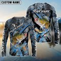BlueJose Walleye Fishing Dark Skin Sport Custom Name & Team Name 3D Shirts