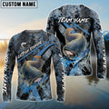 BlueJose Catfish Fishing Dark Skin Sport Custom Name & Team Name 3D Shirts