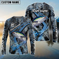 BlueJose Tuna Fishing Dark Skin Sport Custom Name & Team Name 3D Shirts