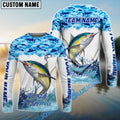 BlueJose Tuna Fishing Blue Water Camo Custom Name & Team Name 3D Shirts