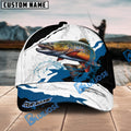 BlueJose Trout Fishing Black White Water Flow Personalized Cap