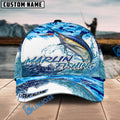 BlueJose Marlin Fishing Blue Water Camo Personalized Cap