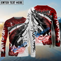 BlueJose Trout Fishing Dark Red Skin Sport Custom Name & Team Name 3D Shirts
