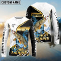 BlueJose Pike Fishing Hook Graphic & Jumping Fish Art Custom Name & Team Name 3D Shirts
