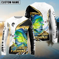 BlueJose Mahimahi Fishing Hook Graphic & Jumping Fish Art Custom Name & Team Name 3D Shirts