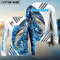 BlueJose Marlin Fishing White Blue Lava Sport Custom Name & Team Name 3D Shirts