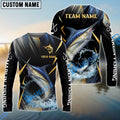 BlueJose Marlin Fishing Golden With Skinfish Pattern Custom Name & Team Name 3D Shirts