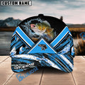 BlueJose Walleye Fishing Blue Tire Triangle Pattern Personalized Cap