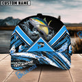 BlueJose Tuna Fishing Blue Tire Triangle Pattern Personalized Cap