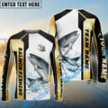 BlueJose Salmon Fishing Golden Premium Dynamic Strike Custom Name & Team Name 3D Shirts