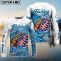 BlueJose Trout Fishing Beer & Fishing Flag Quote Fishing solves most of my problems, drinking solves the rest‚ Dynamic Strike Pattern Custom Name & Team Name 3D Shirts