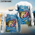 BlueJose Crappie Fishing Beer & Fishing Flag Quote Fishing solves most of my problems, drinking solves the rest‚ Dynamic Strike Pattern Custom Name & Team Name 3D Shirts