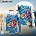 BlueJose Musky Fishing Beer & Fishing Flag Quote Fishing solves most of my problems, drinking solves the rest‚ Dynamic Strike Pattern Custom Name & Team Name 3D Shirts