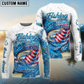 BlueJose Marlin Fishing Beer & Fishing Flag Quote Fishing solves most of my problems, drinking solves the rest‚ Dynamic Strike Pattern Custom Name & Team Name 3D Shirts