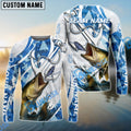 BlueJose Walleye Fishing Jumping Fish Rope Hook Ocean Theme Custom Name & Team Name 3D Shirts