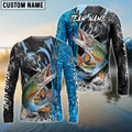 BlueJose Pike Fishing Sparkling Water Smoke Pattern Design Custom Name & Team Name 3D Shirts