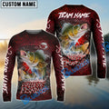 BlueJose Walleye Fishing Red Dragon Scale Lightning Custom Name & Team Name 3D Shirts