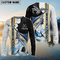 BlueJose Marlin Fishing Split Grunge Splash Design Custom Name & Team Name 3D Shirts