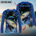 BlueJose Tuna Fishing Neon Sport Jersey Style Custom Name & Team Name 3D Shirts