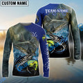 BlueJose Catfish Fishing Ocean & Lake Custom Name & Team Name 3D Shirts