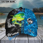 BlueJose Fishing Sparkling Water Smoke Pattern Design Personalized Cap (13 Breeds)