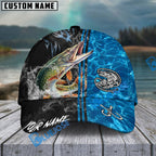 BlueJose Fishing Sparkling Water Smoke Pattern Design Personalized Cap (13 Breeds)