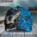 BlueJose Fishing Sparkling Water Smoke Pattern Design Personalized Cap (13 Breeds)