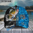 BlueJose Fishing Sparkling Water Smoke Pattern Design Personalized Cap (13 Breeds)