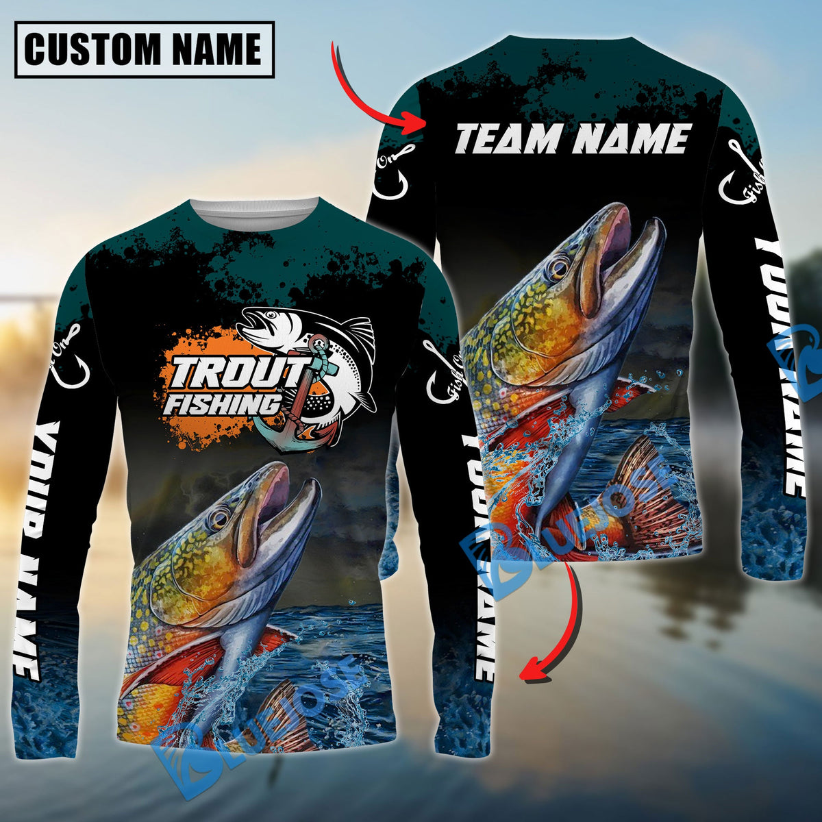 BlueJose Trout Fishing The Ultimate Master Custom Name & Team Name 3D Shirts