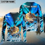 BlueJose Redfish Fishing Sharp Strike Custom Name & Team Name 3D Shirts