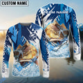 BlueJose Redfish Fishing Technical Fish Scale Custom Name & Team Name 3D Shirts