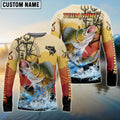 BlueJose Walleye Fishing Sunset Compass Custom Name & Team Name 3D Shirts