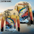 BlueJose Tuna Fishing Sunset Compass Custom Name & Team Name 3D Shirts
