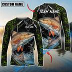 BlueJose Fishing Green Thunder Strike Custom Name & Team Name 3D Shirts (12 Breeds)