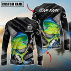 BlueJose Fishing Black Gray Grunge Anchor Vintage Custom Name & Team Name 3D Shirts (12 Breeds)