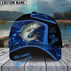 BlueJose Fishing Blue Water Outdoor Personalized Name Classic 3D Cap (13 Breeds)