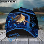 BlueJose Fishing Blue Water Outdoor Personalized Name Classic 3D Cap (13 Breeds)