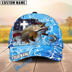 BlueJose Fishing Christian Cross Outdoorsman American Personalized Name Classic 3D Cap (13 Breeds)