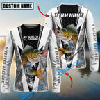 BlueJose Fishing Black White Hexagon Custom Name & Team Name 3D Shirts (12 Breeds)