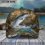 BlueJose Fishing Camo Splash Lure Personalized Name Classic 3D Cap (13 Breeds)