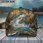 BlueJose Fishing Camo Splash Lure Personalized Name Classic 3D Cap (13 Breeds)