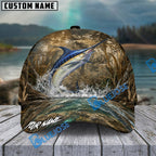 BlueJose Fishing Camo Splash Lure Personalized Name Classic 3D Cap (13 Breeds)
